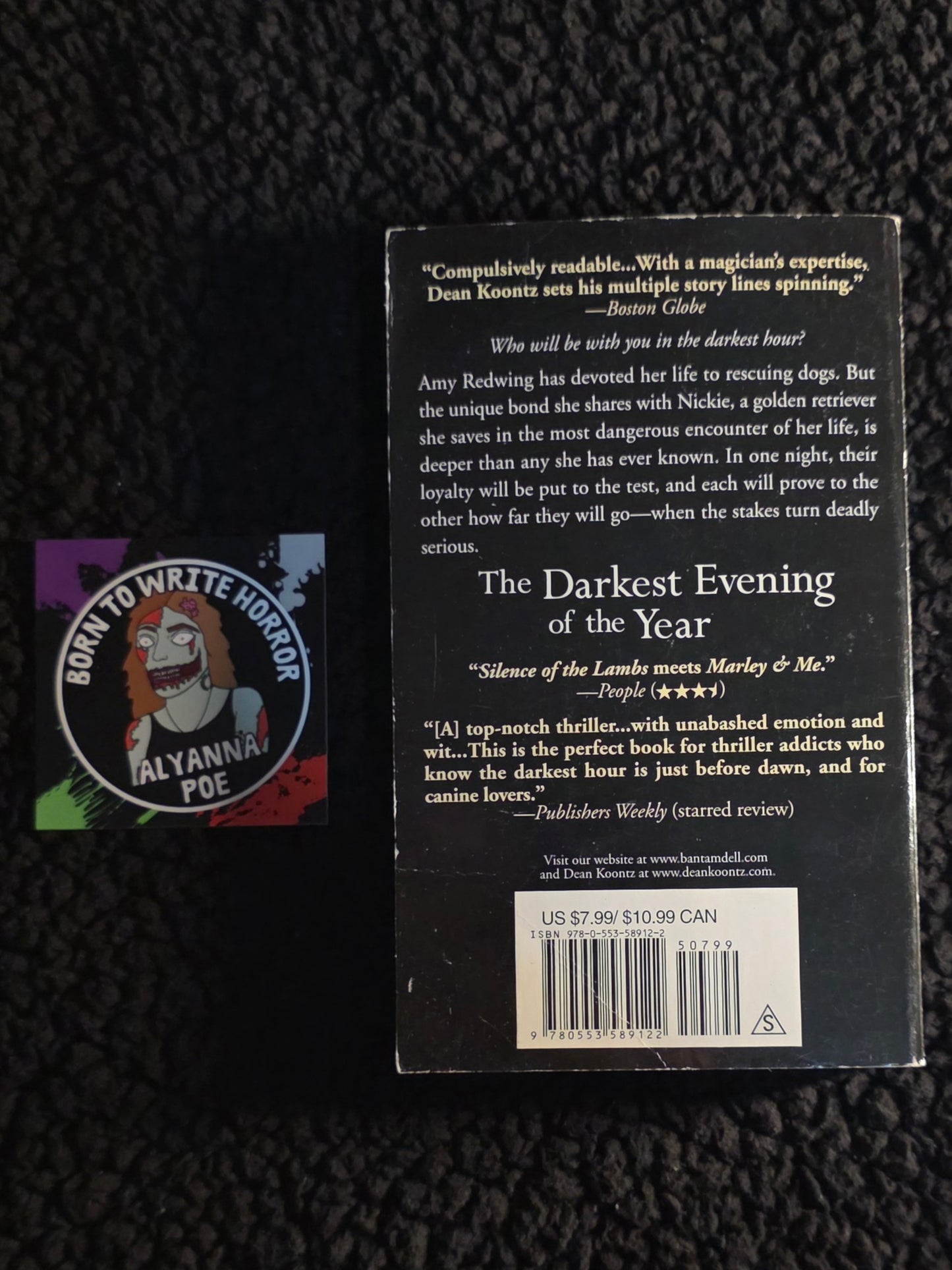 Used: Dean Koontz - The Darkest Evening of the Year (Bantam Paperback)