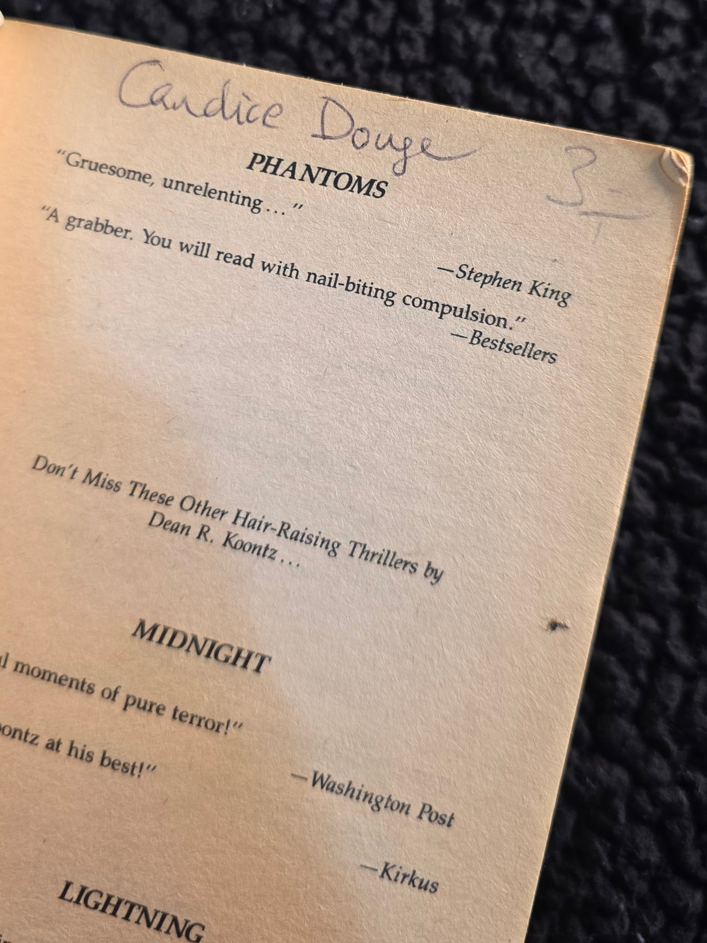 Used: Dean Koontz - Phantoms (Berkley Paperback)